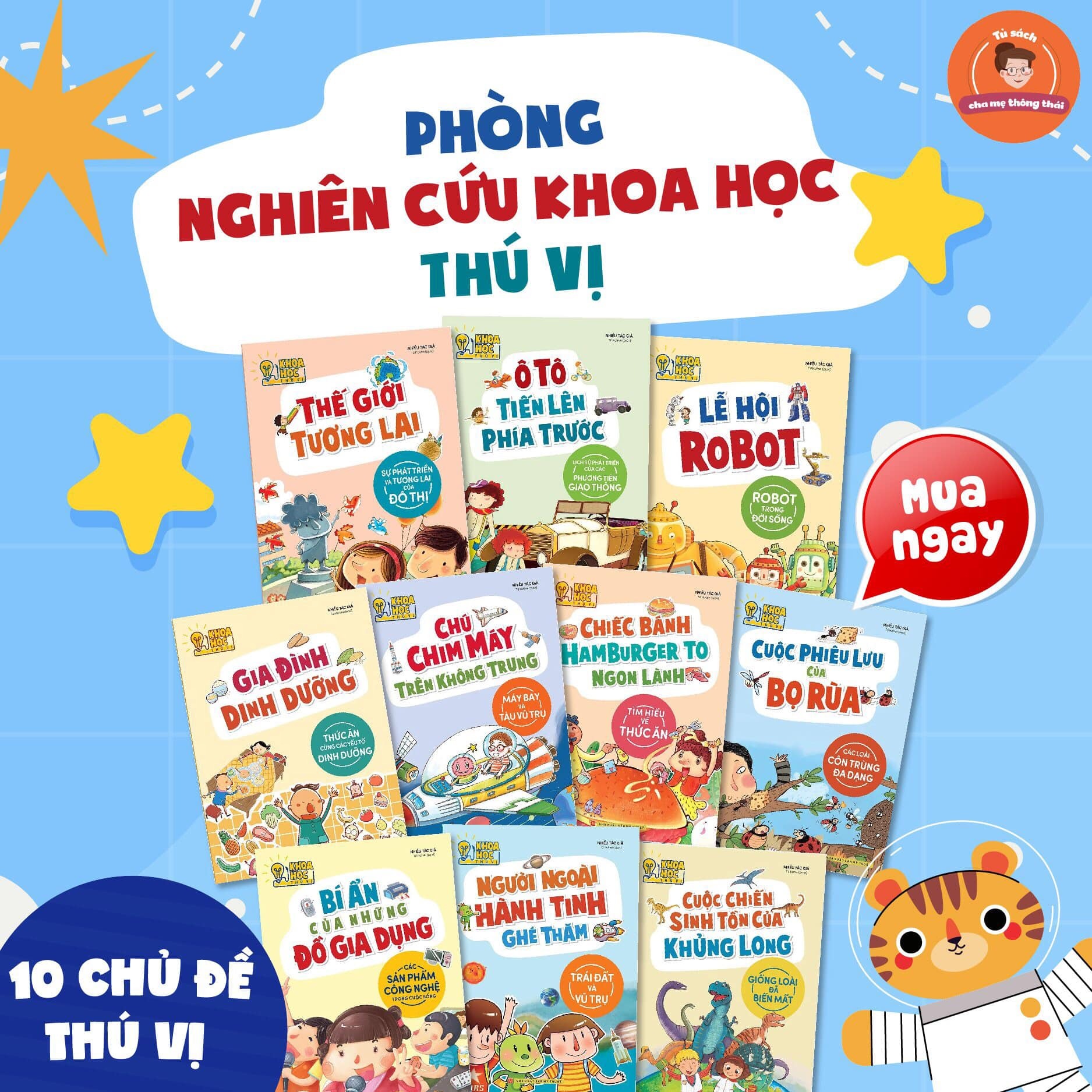 Sách: Combo Phòng Nghiên Cứu Khoa Học Thú Vị (Trọn Bộ 10 Cuốn)