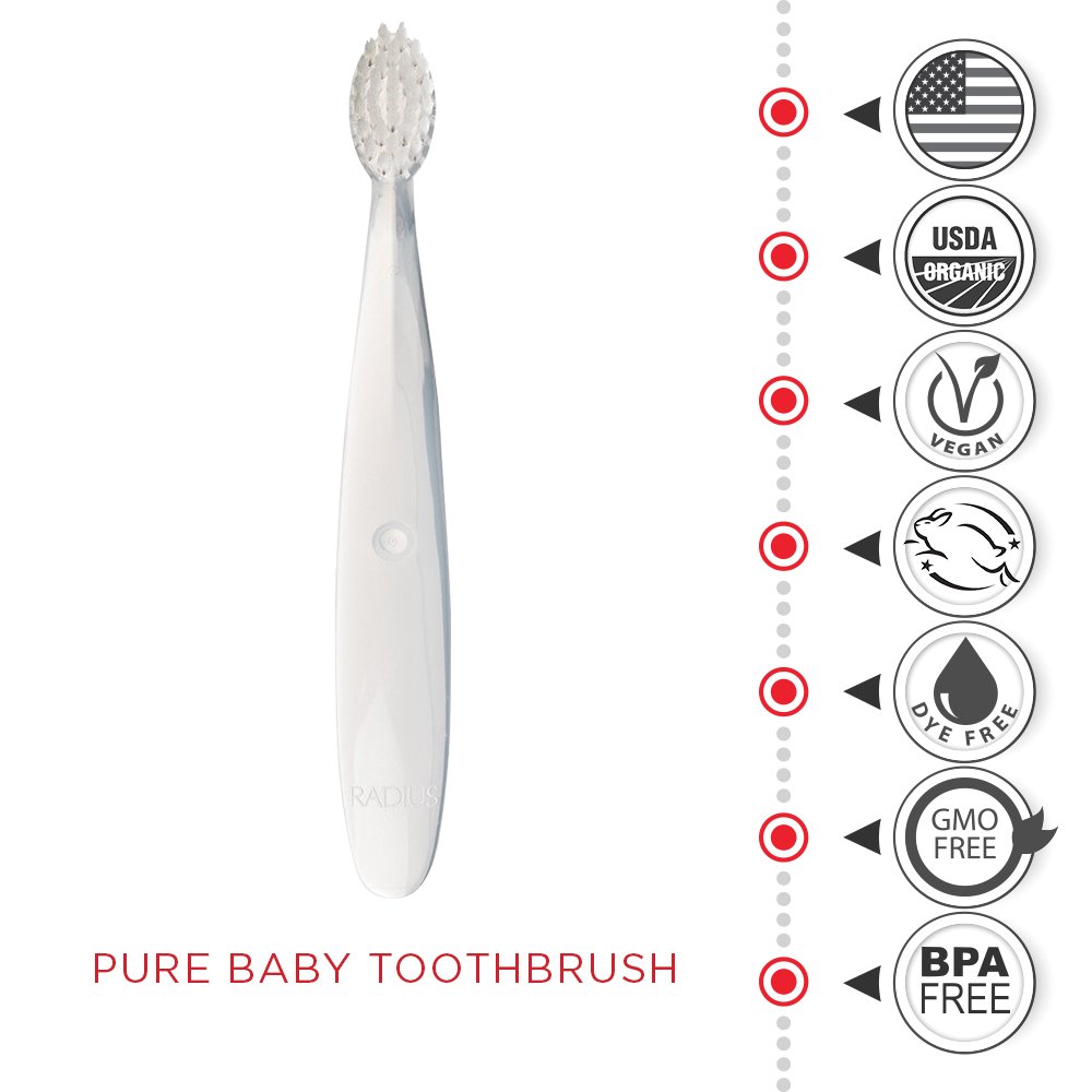 Bàn Chải Siêu Mềm Radius - Pure Baby Toothbrush - Cho Bé Từ 6 Tháng