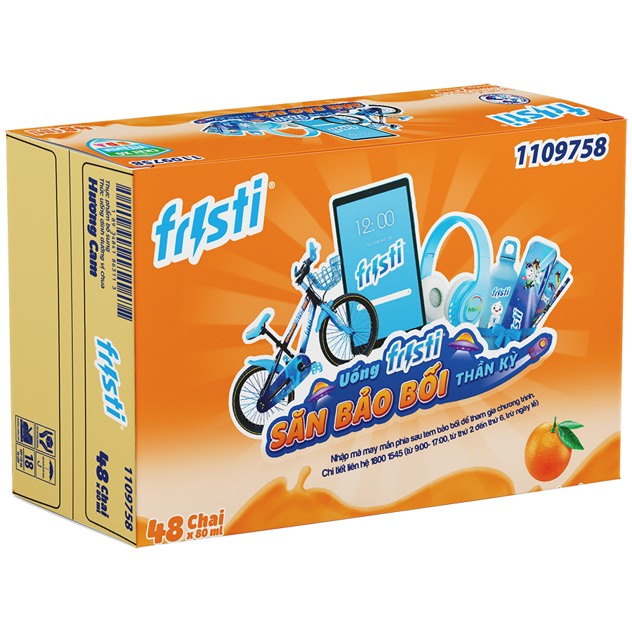 Thùng Fristi Hương Cam 48x80ml