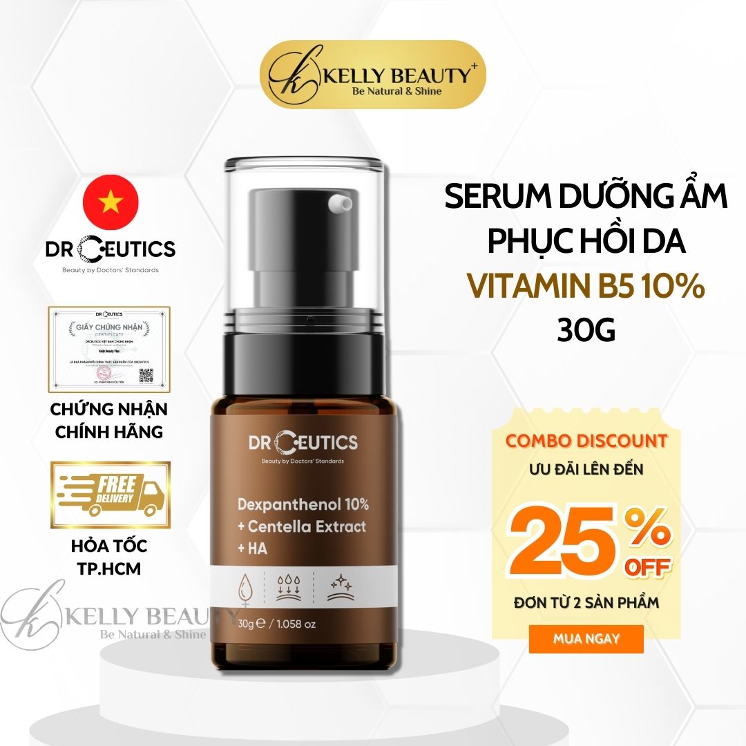 Tinh Chất Phục Hồi Da Drceutics Dexpanthenol 10 Centella Extract Ha Kelly Beauty - 30Ml