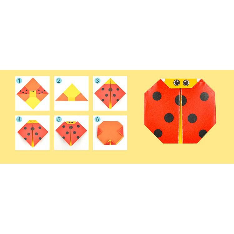 Đồ chơi giấy gấp 108 tờ Origami nhiều màu sắc cho bé KB216068
