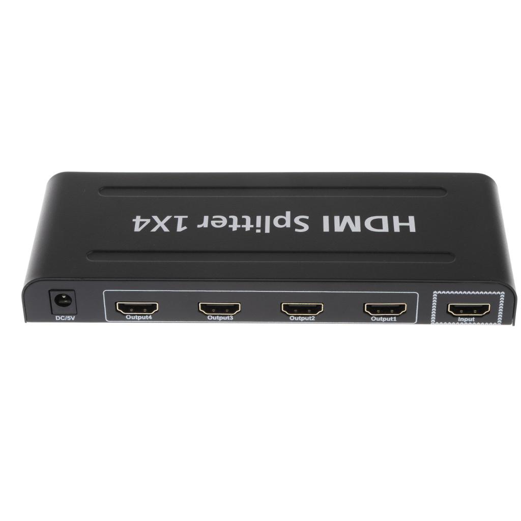 1x4 HDMI Divider Full HD 4Kx2K and 3D Resolution Fits UK power