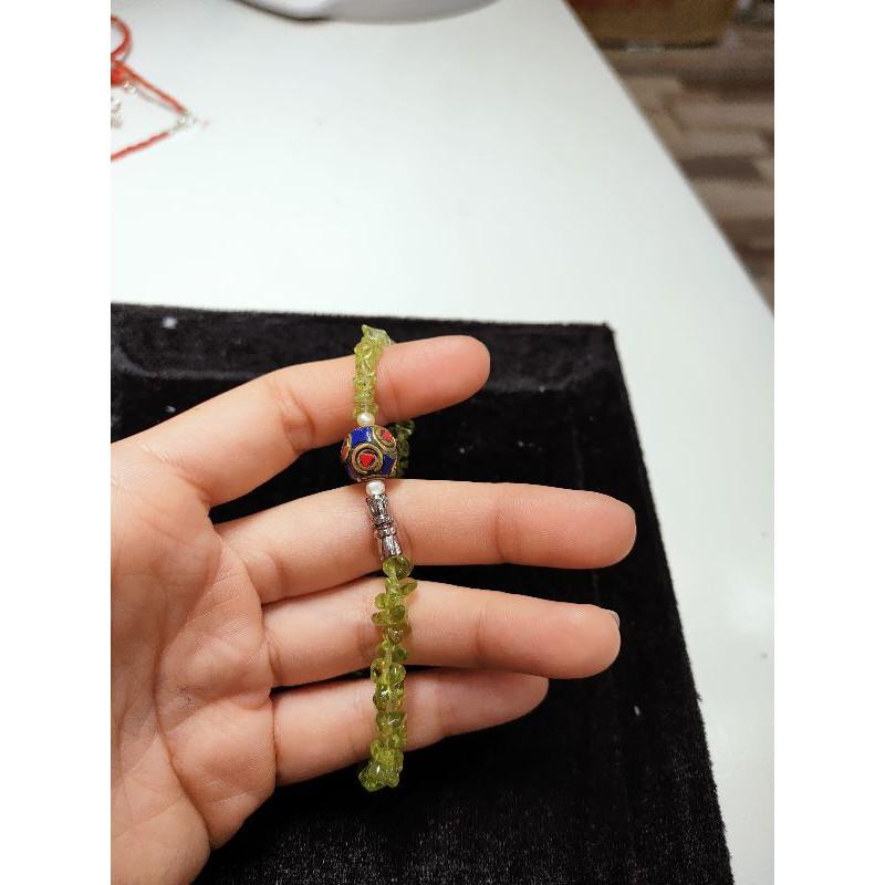 Lắc tay ng ọc peridot oliu
