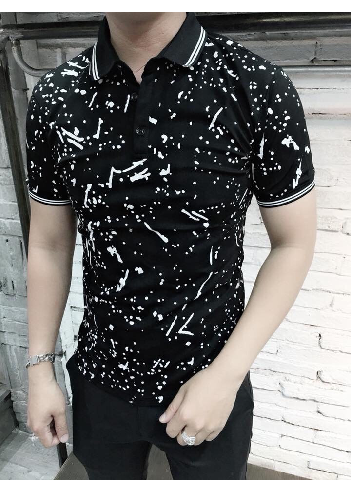Áo thun nam cổ bẻ tay ngắn vải thun cotton mịn mát