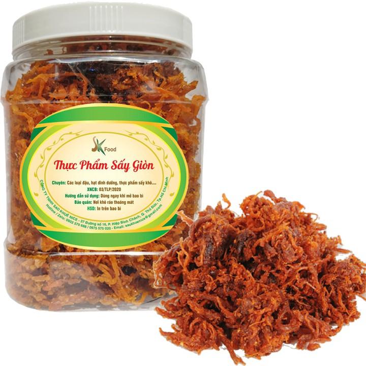 COMBO 1KG: 500G KHÔ GÀ LÁ CHANH + 500G KHÔ BÒ SỢI HIỆU SK FOOD