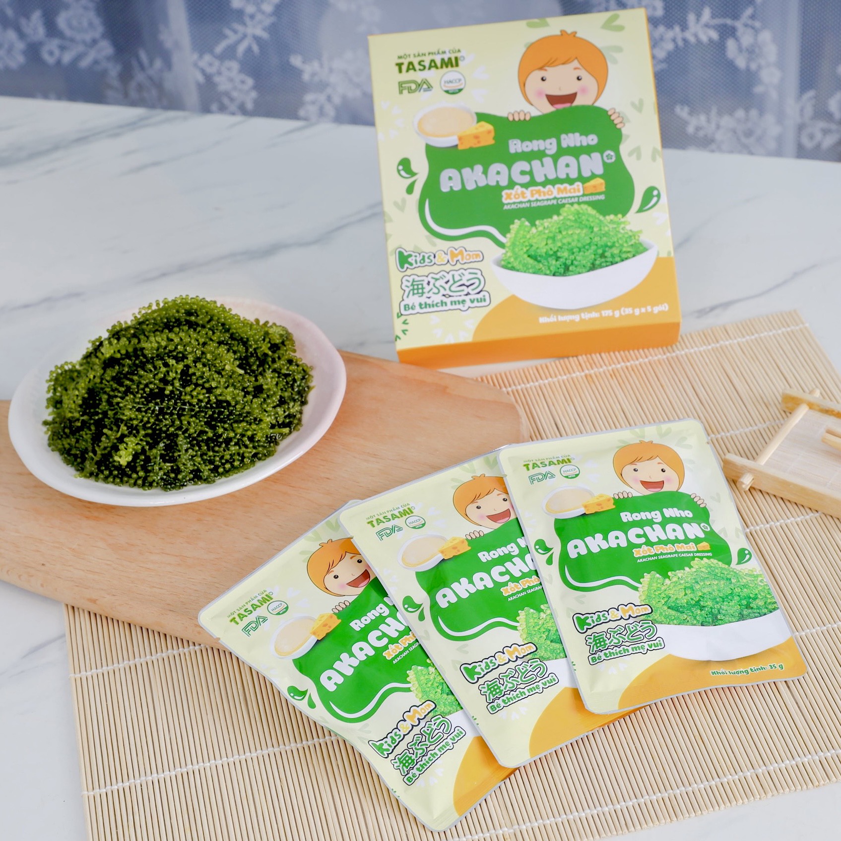 Rong Nho Tách Nước AKACHAN Xốt Phomai Cho Bé Ngọt Dịu
