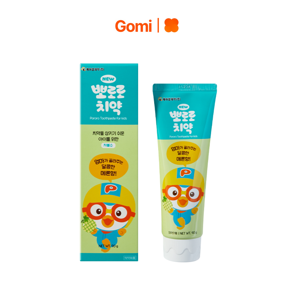Kem Đánh Răng Cho Trẻ Em New Pororo Toothpaste For Kids 90g Gomi Mall
