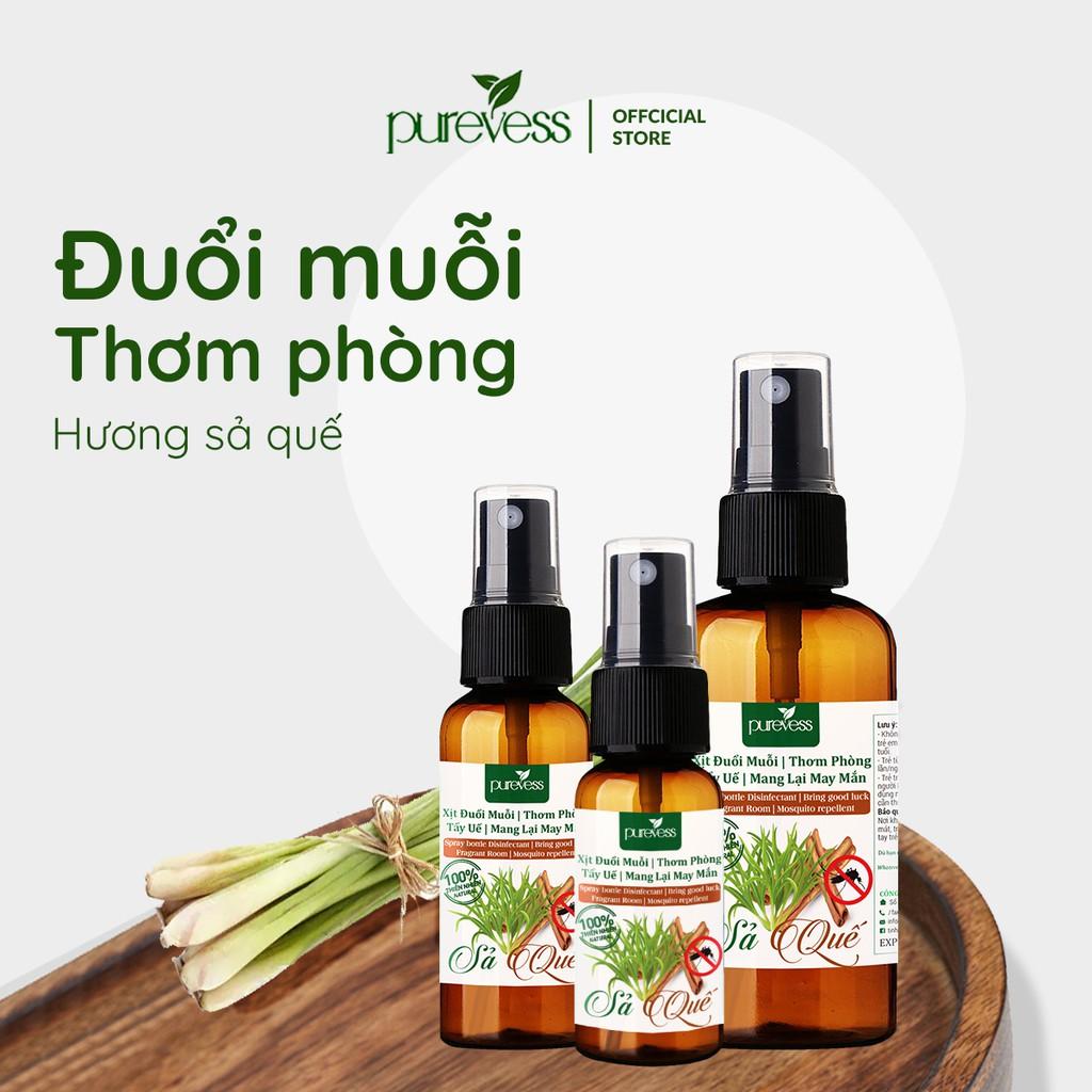 Tinh dầu đuổi muỗi Purevess, dạng xịt, giúp thư giãn, thơm phòng và ngủ ngon