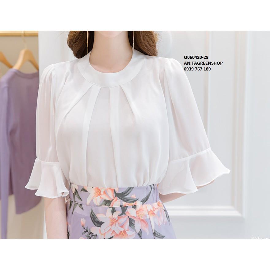 Q060420 ÁO VOAN NỮ PHỐI TAY LOE