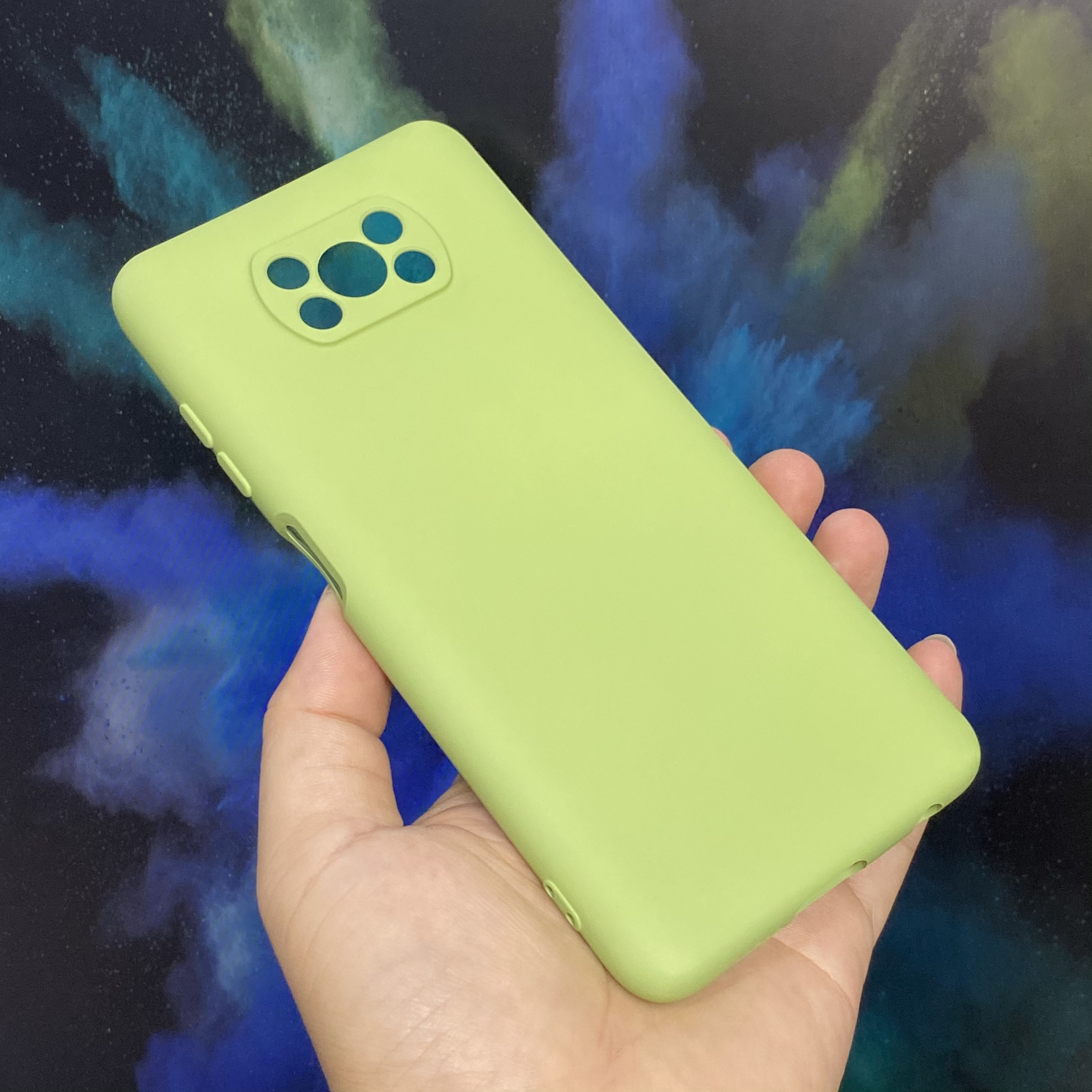 Ốp lưng cho Xiaomi Poco X3 NFC, nhựa TPU dẻo màu lót nhung che camera
