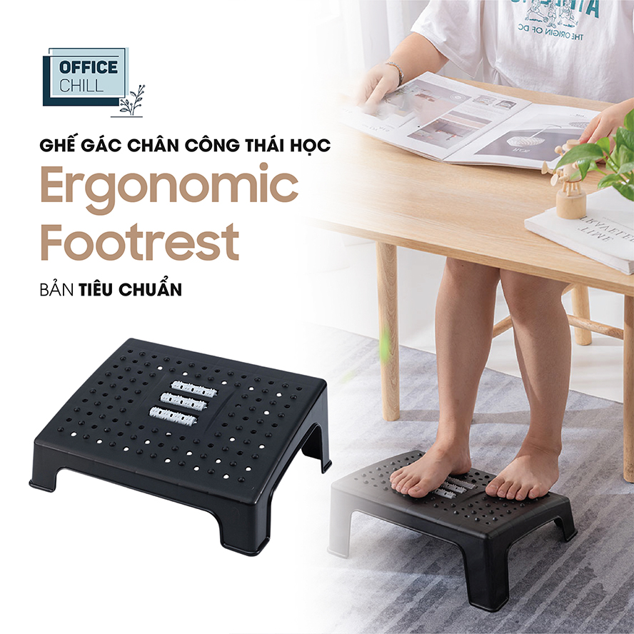 Ghế Gác Chân Công Thái Học Ergonomic Footrest, Ghế Kê Chân Ghế Gác Chân Văn Phòng