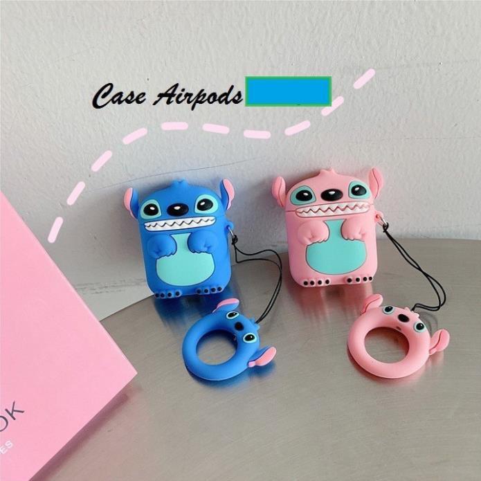 Vỏ Bảo Vệ Tai Nghe, Sillicone Dẻo Chống Bám Bẩn, Va Đập Stitch Dành Cho Airpod