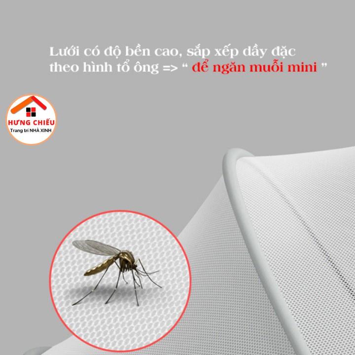 Màn tuyn chống muỗi dệt 10/10 xịn, mùng trắng mắt nhỏ cao cấp 1m2, 1m6, 1m8, 2m2