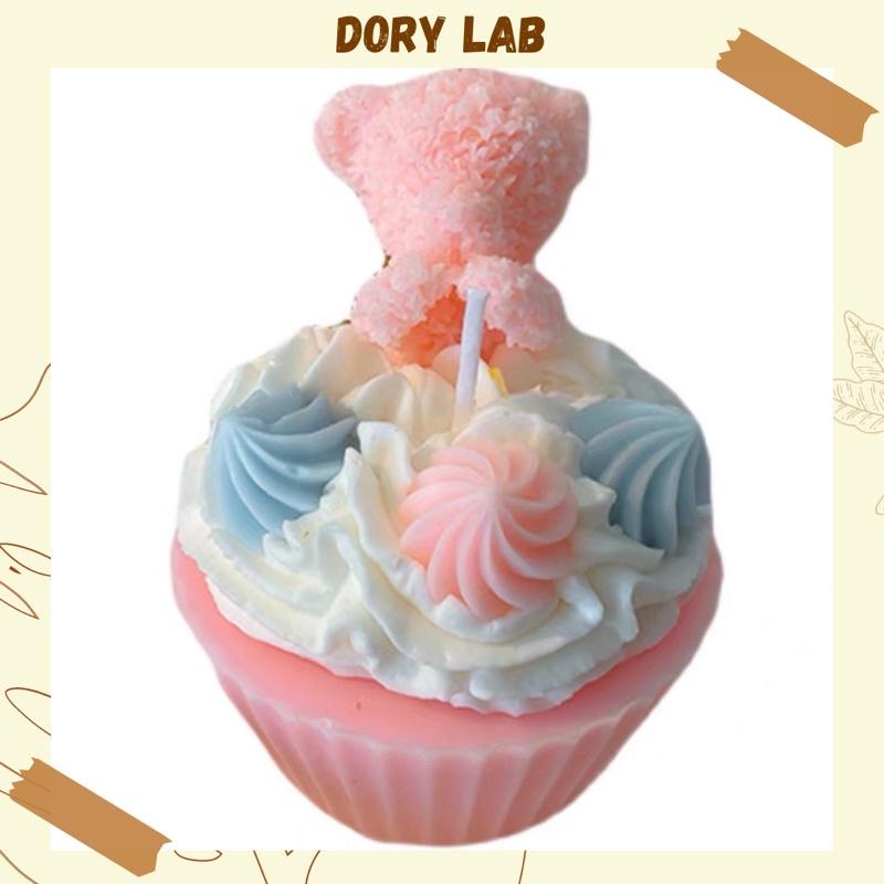 Nến Thơm Handmade Bánh Cupcake Gấu Con - Dory Lab