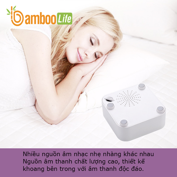 Máy tạo tiếng ồn trắng Bamboo Life BL083 hàng chính hãng Máy nghe tiếng ồn trắng white noise giúp bé ngủ ngon, sâu giấc chống giật mình