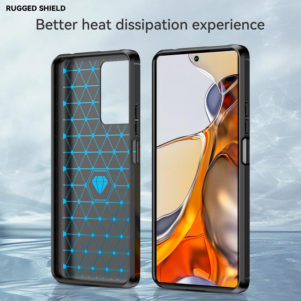 Ốp lưng dành cho Xiaomi 11T 11T Pro 5G ốp silicone mềm Carbone phay xước chống sốc chống vân tay