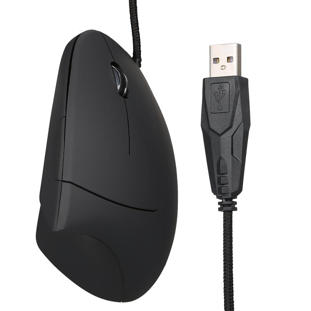 Chuột dọc USB Công thái học có độ chính xác cao có thể điều chỉnh 800/1200/2000/3200 DPI 5 nút Có dây