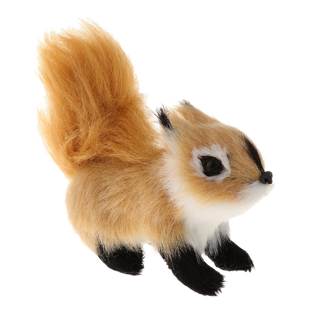 2X Simulation Animal Squirrel Figure Soft Plush Toy for Home Decoration