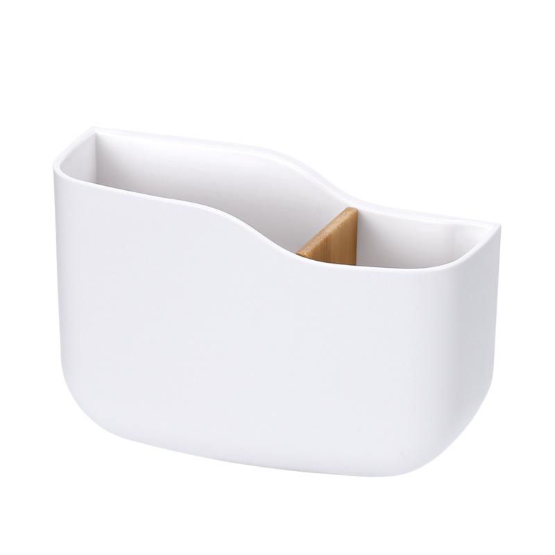 2 mảnh của bộ điều khiển điều khiển từ xa tự dính, Bộ điều khiển từ xa Hộp tổ chức khung cho người chơi phương tiện, bộ điều khiển, điện thoại di động sạc, màu trắng ngà