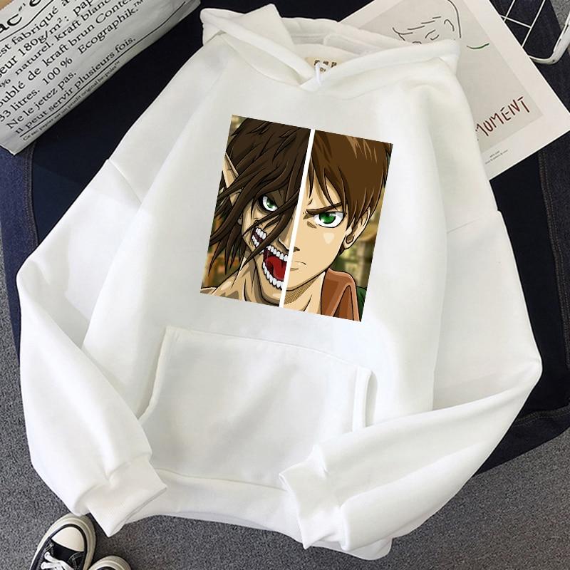Áo Hoodie Hoạt Hình Attack On Titan EREN Phong Cách Đường Phố Thời Trang Mùa Đông