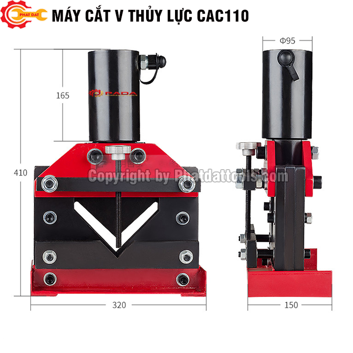Máy cắt sắt V thủy lực CAC100