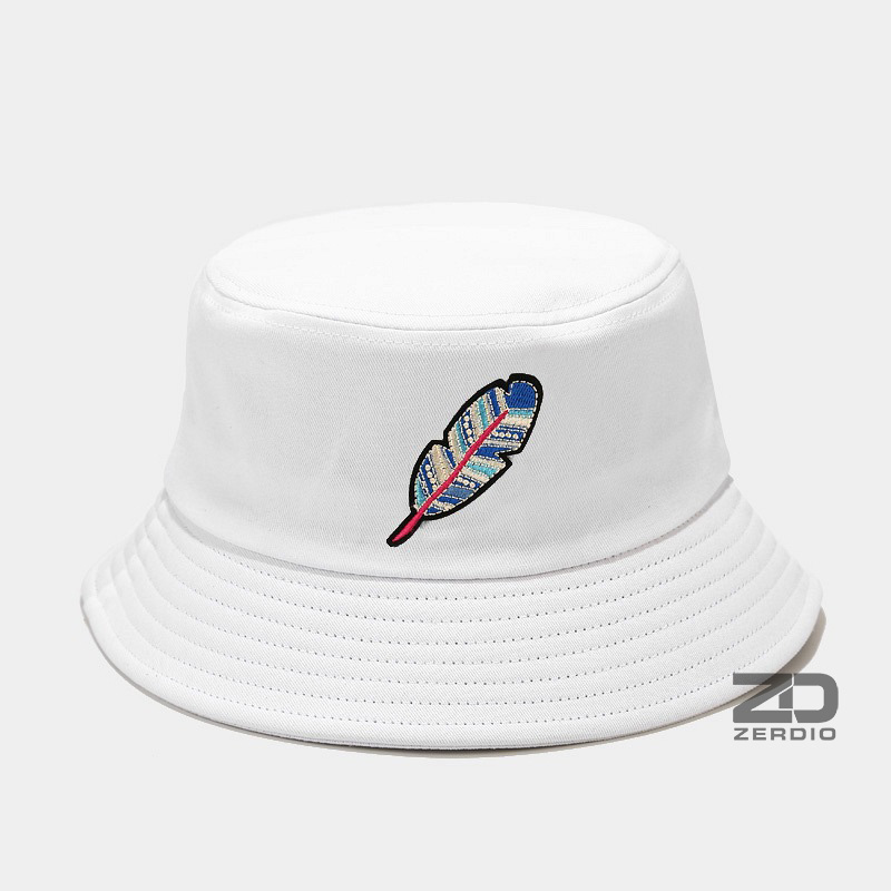 Nón bucket rộng vành thêu họa tiết nổi, cotton cao cấp cho cả nam và nữ