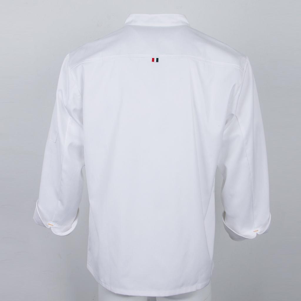 Men Women Stand Collar Long Sleeve Chef Coat Uniform Top4 Colors Choose