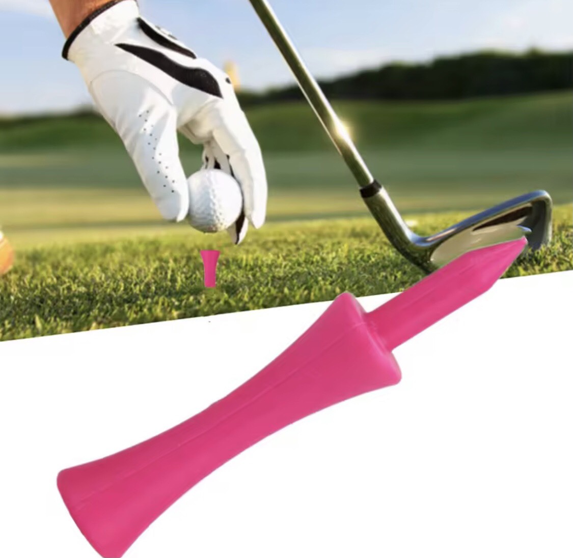 Tee Golf Nhựa- Trụ Đặt Bóng Golf (Gói 10 Chiếc)