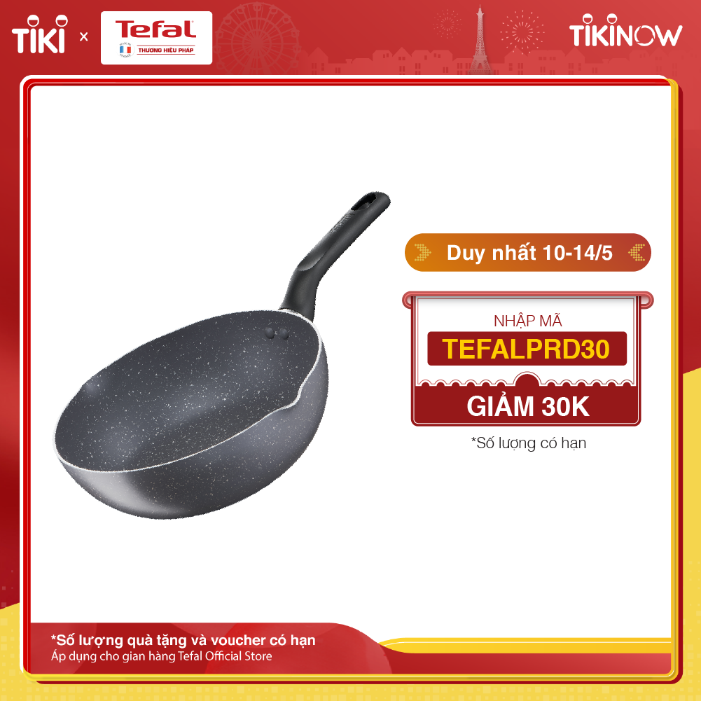 Chảo sâu lòng chống dính Tefal Natura 28cm, dùng cho bếp gas và hồng ngoại- Hàng chính hãng