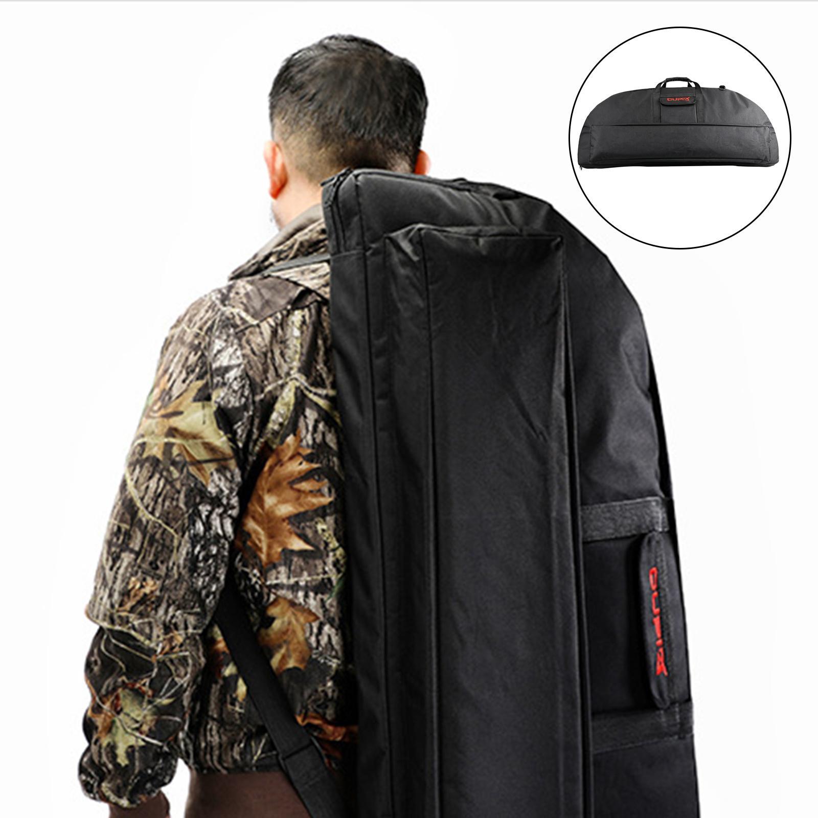 Compound Bow Bag Case Adjustable Shoulder Strap Quiver Pockets