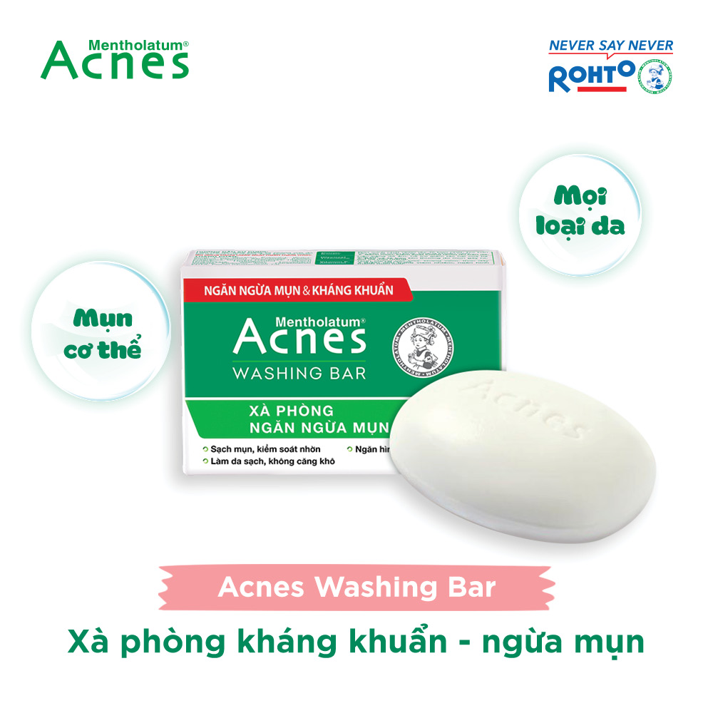 Xà phòng tắm và rửa mặt Acnes Washing Bar (75g)