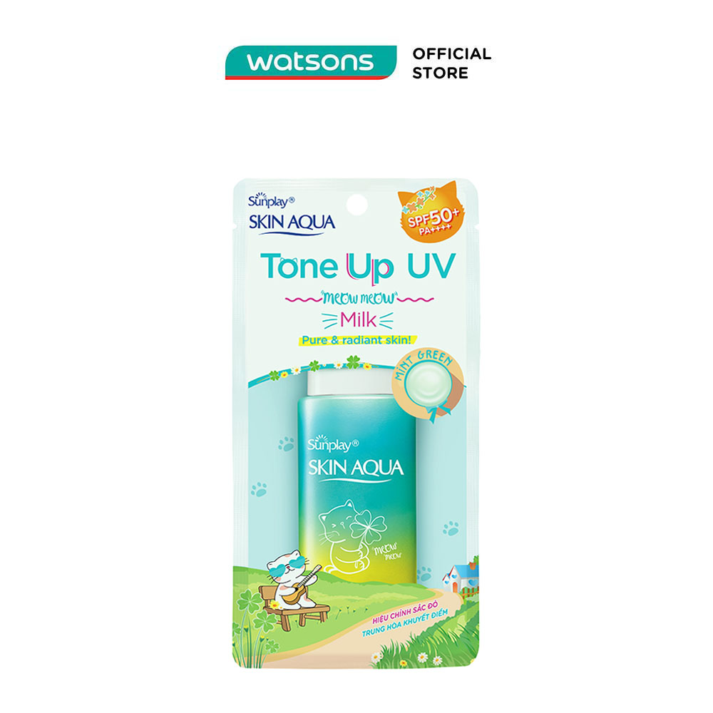 Sữa Chống Nắng Sunplay Skin Aqua Tone Up UV Milk Mint SPF50+ PA++++ Hiệu Chỉnh Sắc Da 50g