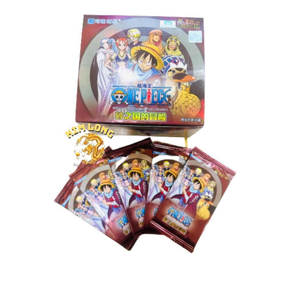 Hộp sét thẻ bài hải tặc ONE PIECE thẻ nhân phẩm 24 gói nhỏ x 5 thẻ