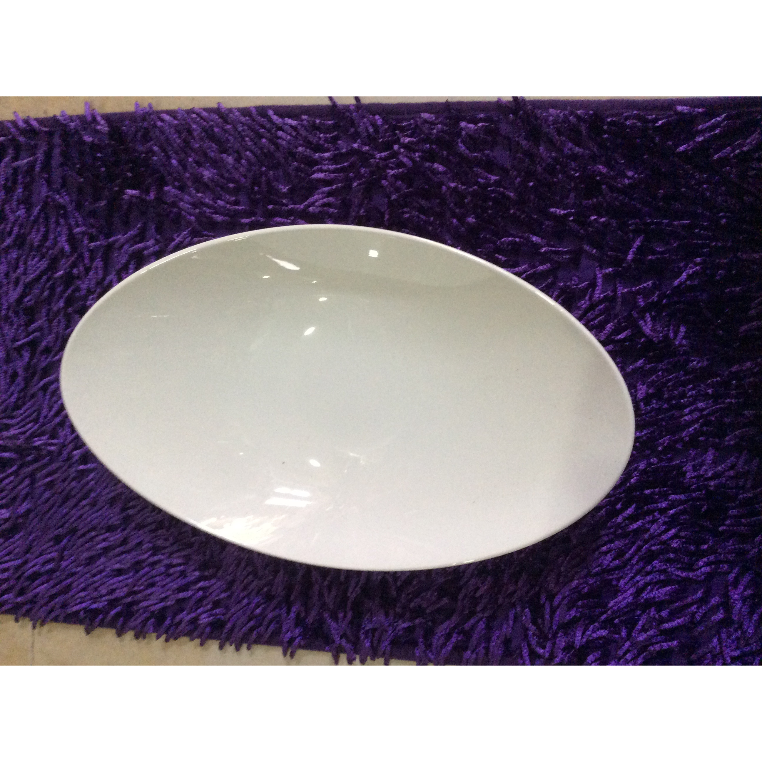 Dĩa thuyền sứ trắng