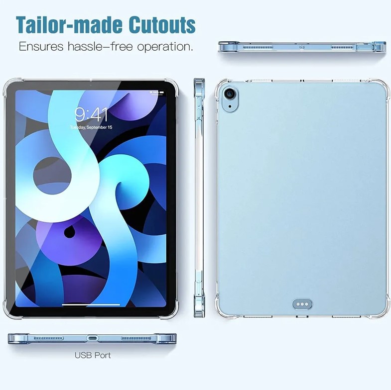 Ốp lưng chống sốc và kính cường lực TPU chất lượng cao cho Ipad Air 4 10.9
