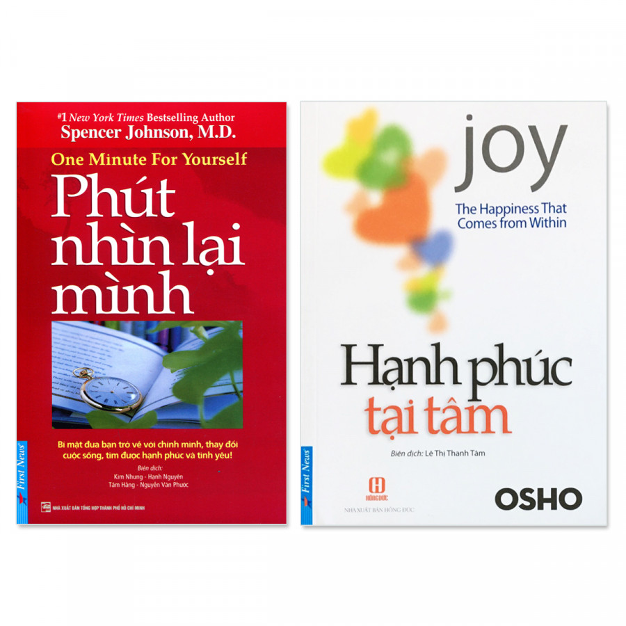 Combo 2 cuốn nghệ thuật sống: Phút Nhìn Lại Mình + Hạnh Phúc Tại Tâm - First News