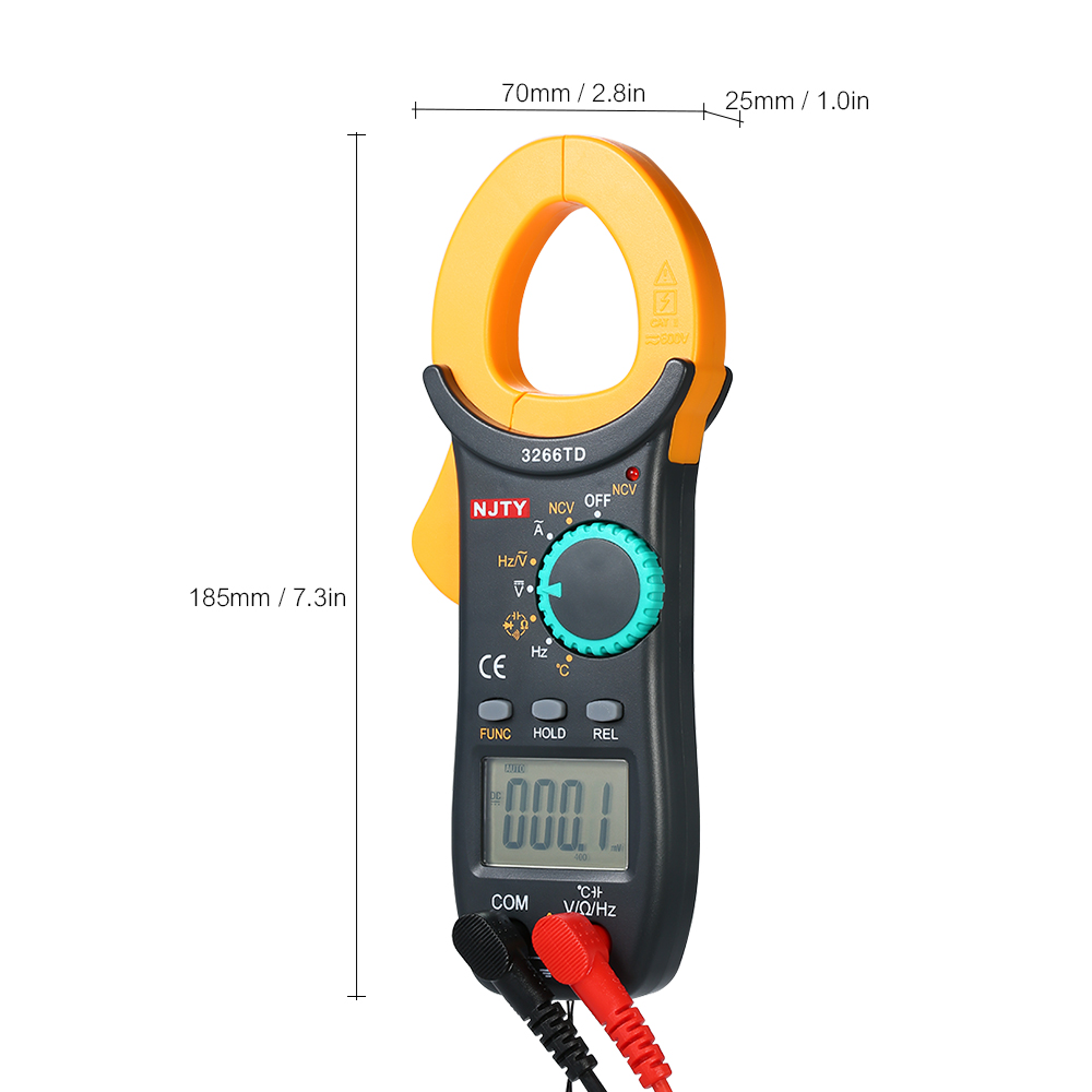 Thiết Bị Đo Điện Áp AC/DC Điện Tử Vạn Năng Cầm Tay Kèm Bộ Dò NCV NJTY (4000 Số Đếm)