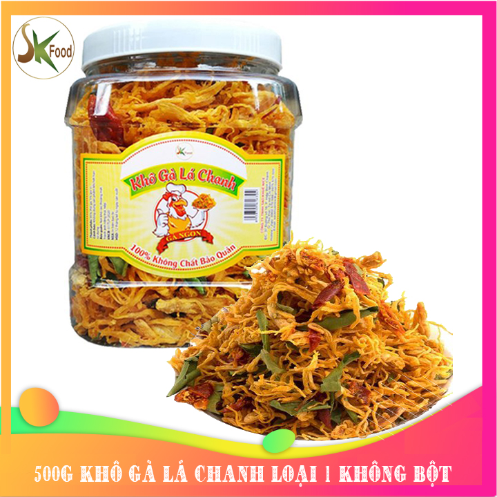 500G KHÔ GÀ LÁ CHANH LOẠI CAO CẤP THƯƠNG HIỆU SK FOOD