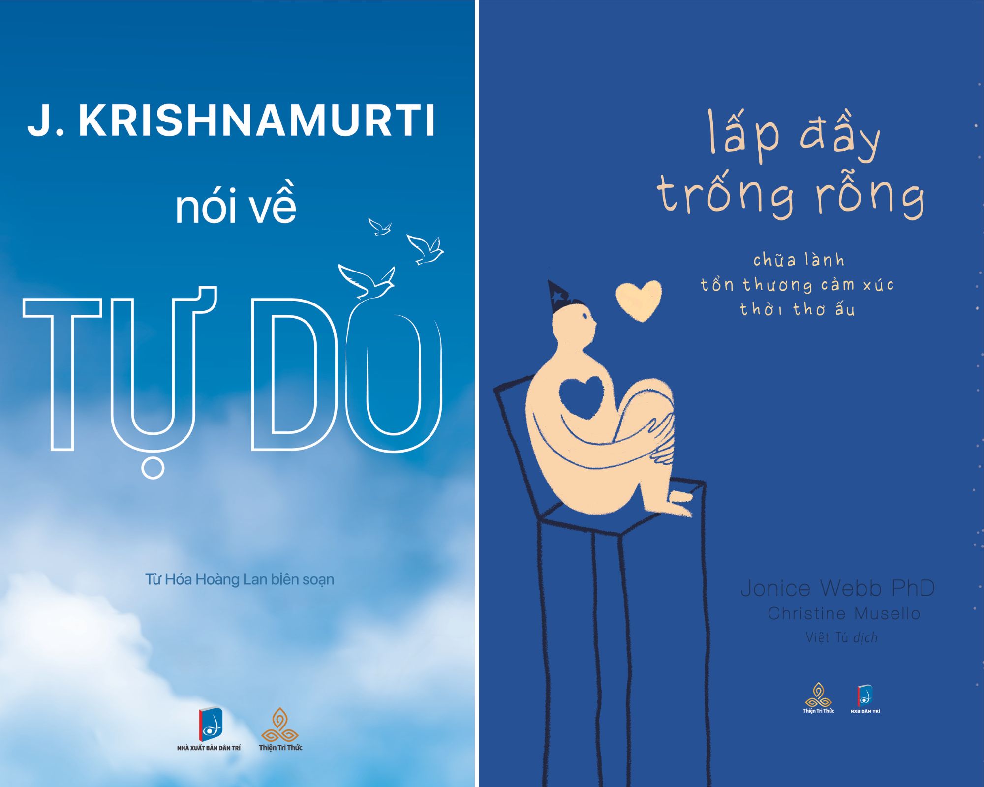 Combo sách krishnamurti Nói Về Tự Do và Lấp Đầy Trống Rỗng