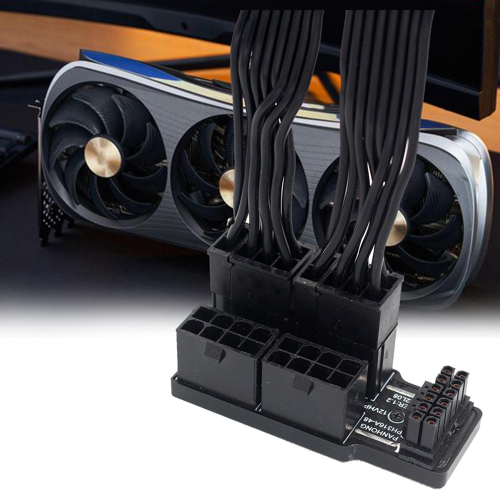 ATX3.0 12vhpwr 12+4P Power Steering Connector 4x8P to 40 Graphics Connector Easy to Use 600W Power Steering Connector