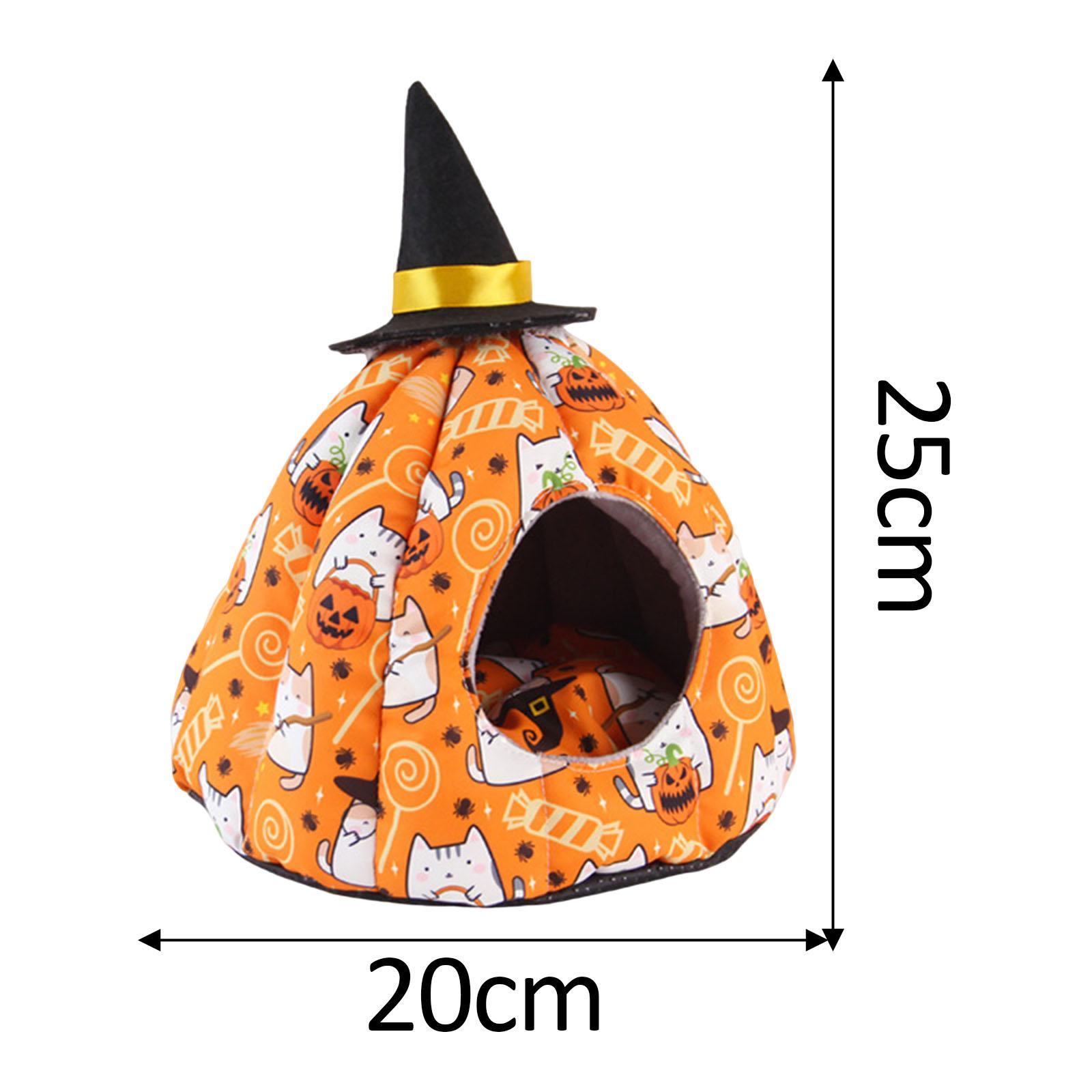 Halloween Pumpkin Nest, Nest House, Pet Accessories, Soft Sleeping Bed, Tent Cage Warm Bed Cave Tent for Hamster Small Pet, Animals Bird Hedgehog