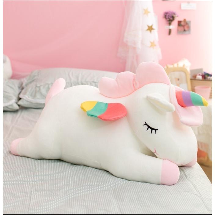 Gấu bông ngựa pony, kỳ lân một sừng làm gối ôm, quà tặng cho bé size 80cm