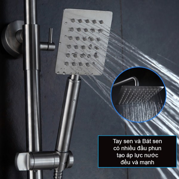 Bộ cây sen vòi tắm nóng lạnh SUS304