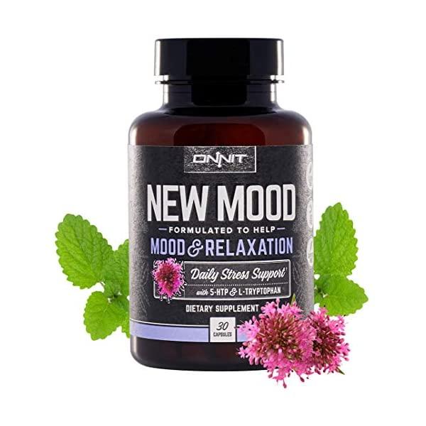 Onnit New Mood - Daily Stress, Mood, Sleep & Serotonin Supplement - Chamomile, Magnesium, Valerian, 5 htp - A Real Chill Pill