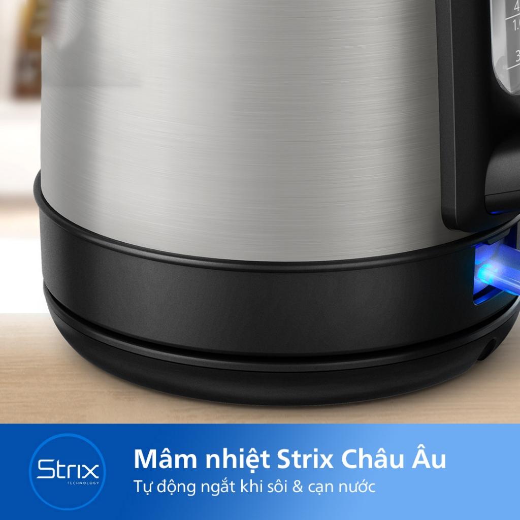 Ấm Đun Siêu Tốc Philips HD9350/90, 2200w - 1.7Lit, Mâm Nhiệt Strix Siêu Bền, Hàng Chính Hãng