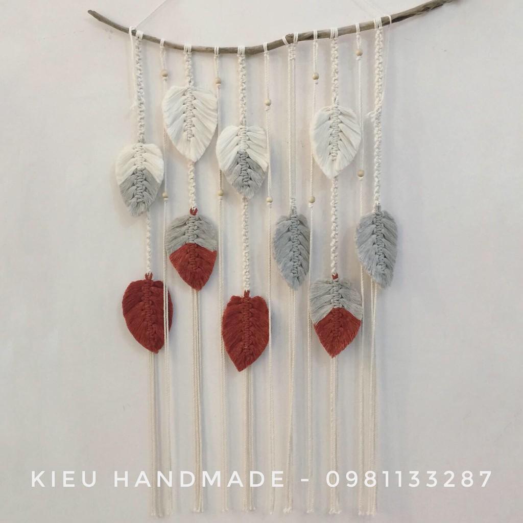 Rèm lá macrame trang trí tường- ảnh thật- làm màu theo yêu cầu