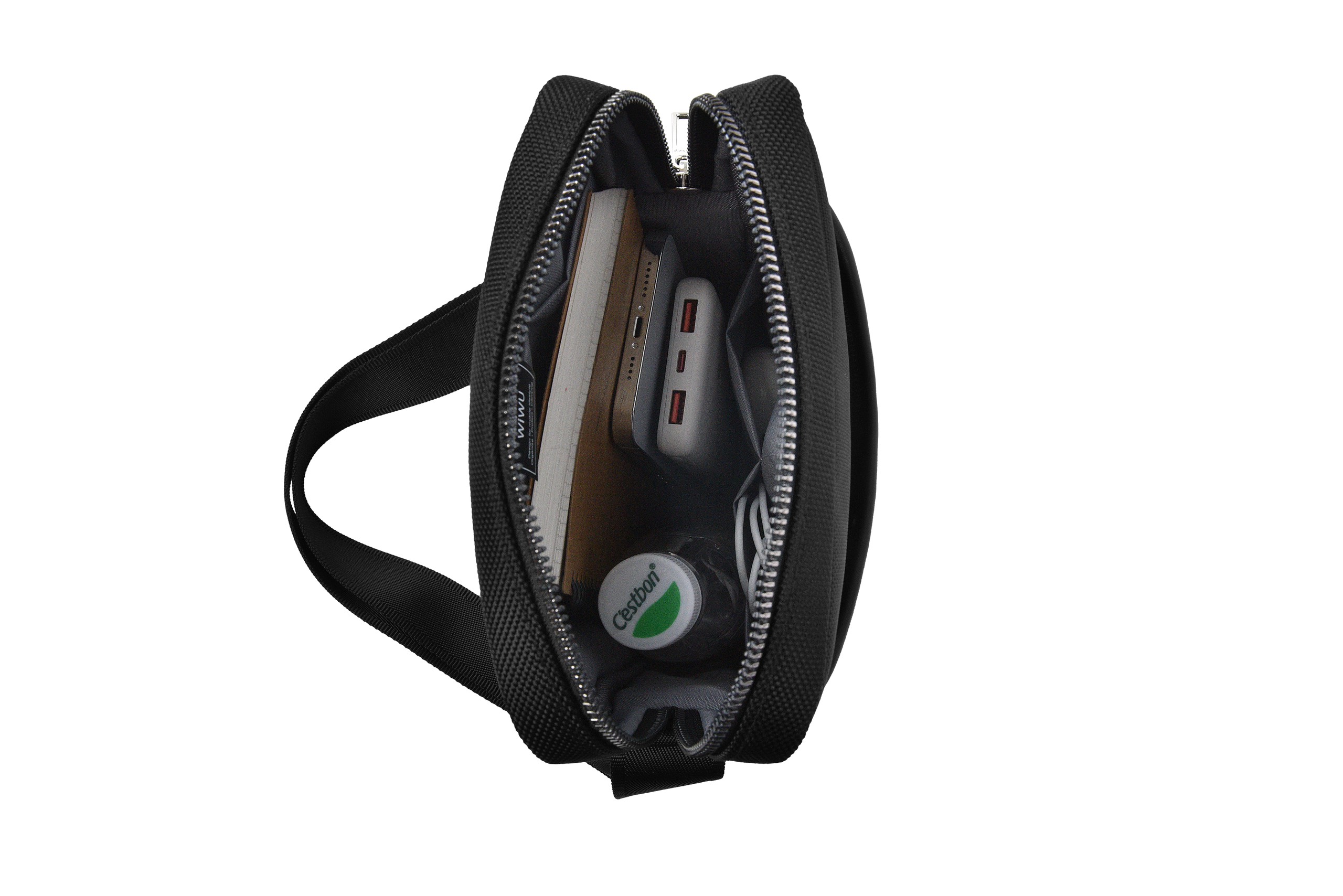 Túi đeo chéo WiWU Hali Crossbody để phụ kiện điện tử, với khóa kéo một cách chắc chắn, có ngăn lớn và nhỏ - Hàng chính hãng