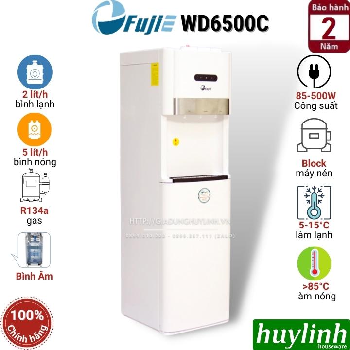 Cây nước nóng lạnh 3 vòi Fujie WD6500C - Làm lạnh bằng block - Hàng chính hãng