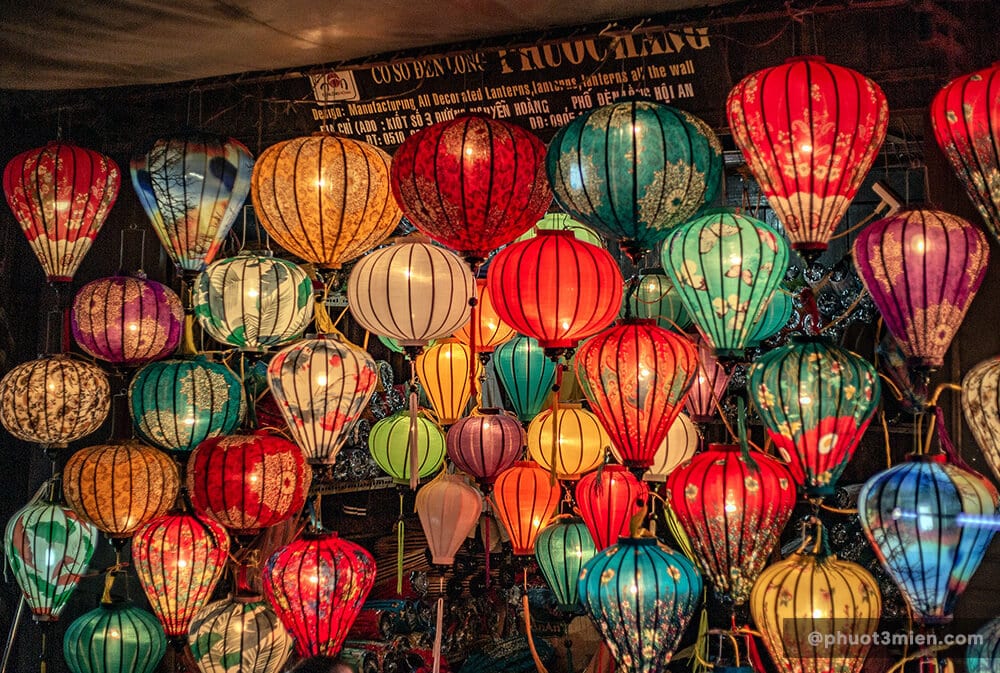 Đèn lồng vải lanh hoa họa tiết xắn size 40 cm