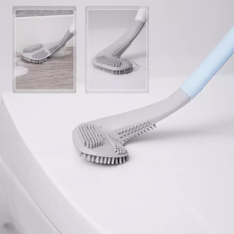 Chổi Cọ Toilet Silicon, Chổi Chà Rửa Nhà Vệ Sinh Bồn Cầu Thế Hệ Mới Siêu Sạch Có Lỗ Treo Tiện Lợi